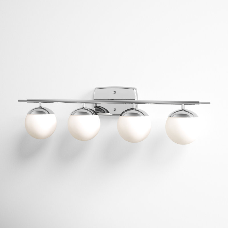 Colford 4 - Light Dimmable Vanity Light, Chrome, White