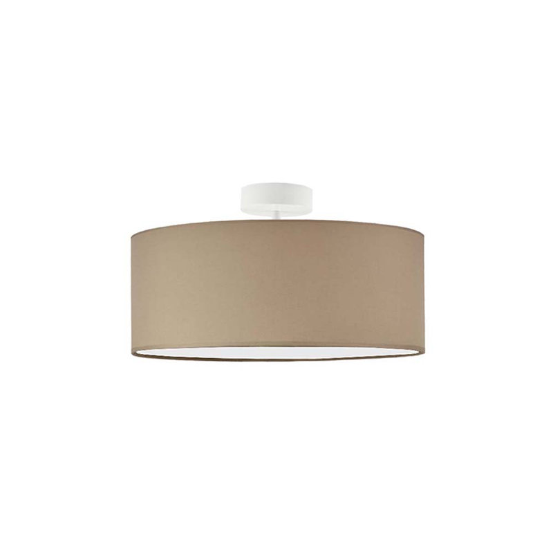 Audriona Semi Flush Mount, White, Beige, 30cm H x 40cm W x 40cm D
