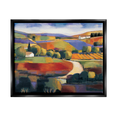 Art mural moderne sur toile flottante, "Modern campagne" par Janine Clarke