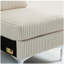 Module de siège modulaire sans accoudoirs pour canapé modulaire, canapé modulaire en velours côtelé, fauteuil d'appoint modulaire sans accoudoirs avec coussin de dossier, beige