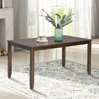 Wooden Dining Rectangular Table, Kitchen Table for Small Space, 4 Person Dining Table, Walnut ONLY THE TABLE