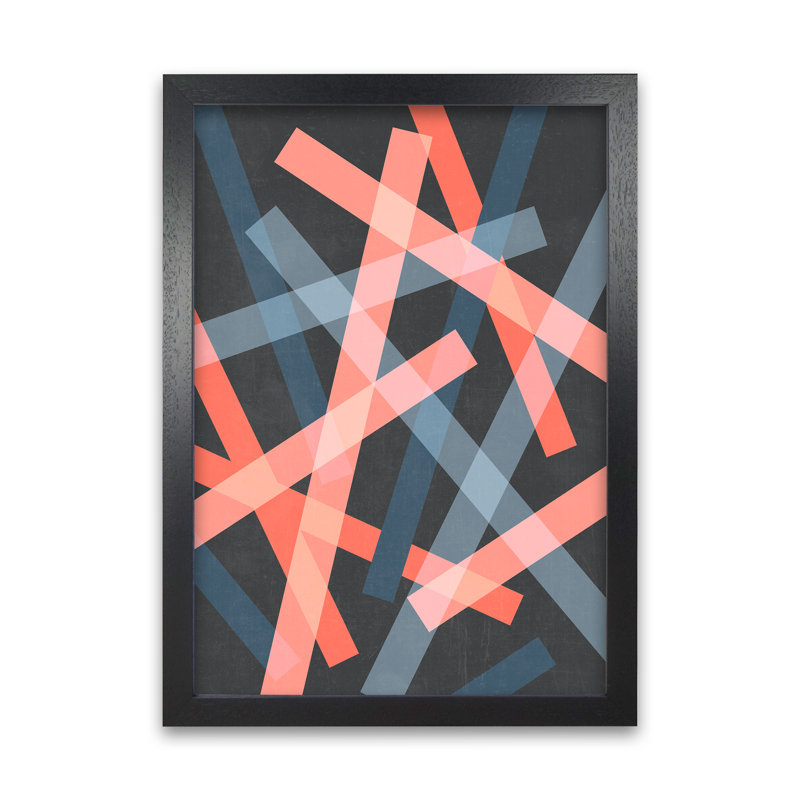 Abstract Colourful B - Print, Black Frame, 84cm H x 59cm W x 3cm D
