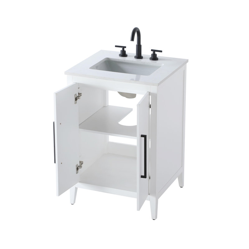 Meuble-lavabo simple 24 po, Blanc