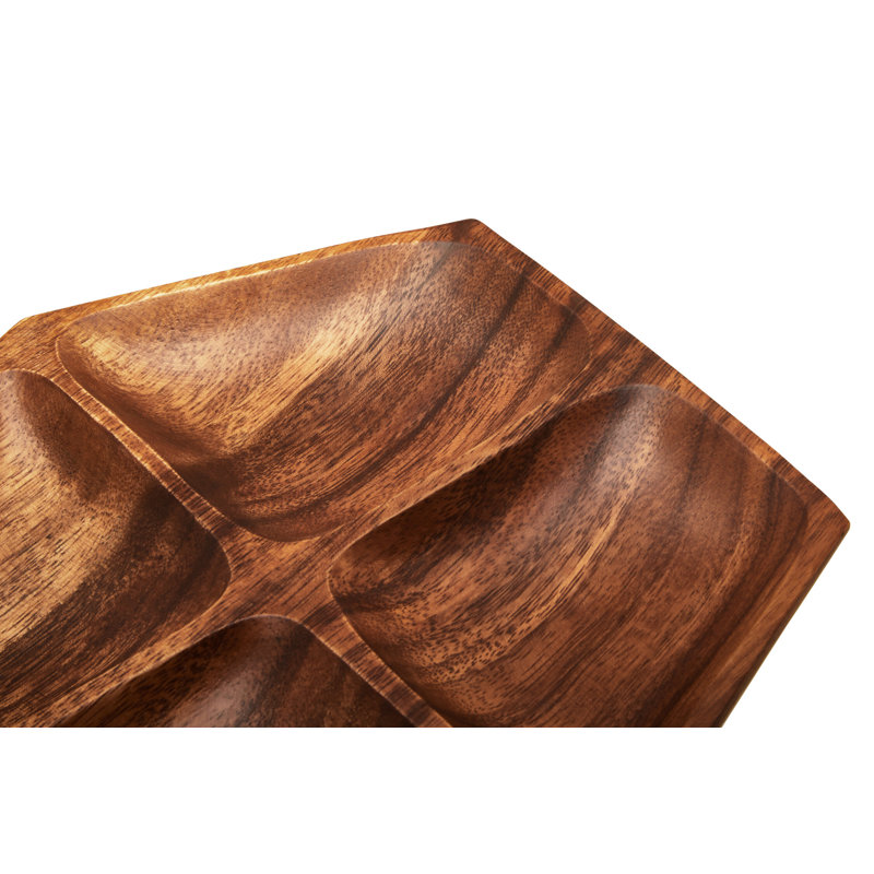 Wood Serving Tray, Natural, 3cm H x 20cm L x 20cm W