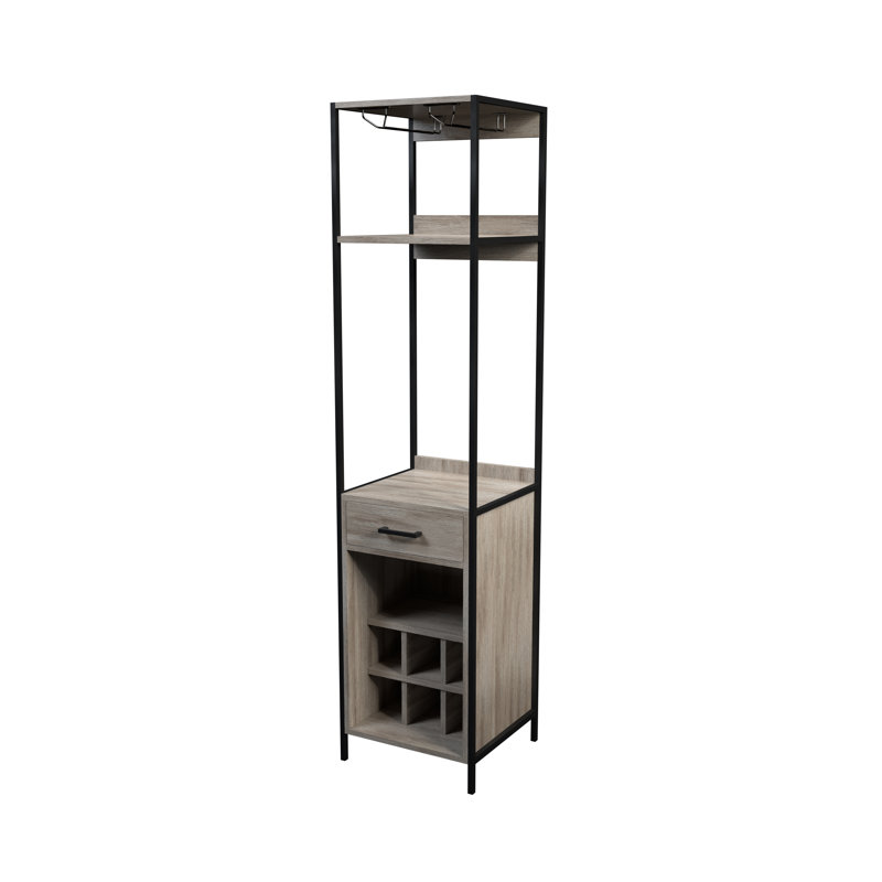 Janik 17'' Wine Bar, Gray/Black