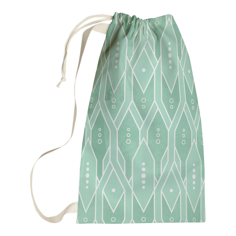 Sac à linge à motif treillis Mcguigan, Petit (H 29 po x l 18 po x P 1,5 po), Vert