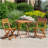 3-Piece Eucalyptus Bistro Set, Square, Natural Oil
