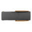 Chaise longue en bois, siège en tissu gris, 5 positions réglables, chaise longue à lattes fines et coussins sophistiquées - Design classique