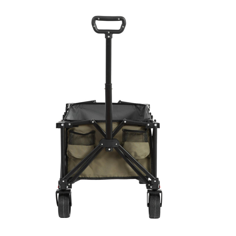 Folding Wagon Cart with All Terrain Wheels, Green