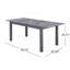 Table de salle à manger d'extérieur extensible en bois d'acacia, gris foncé-1820112908