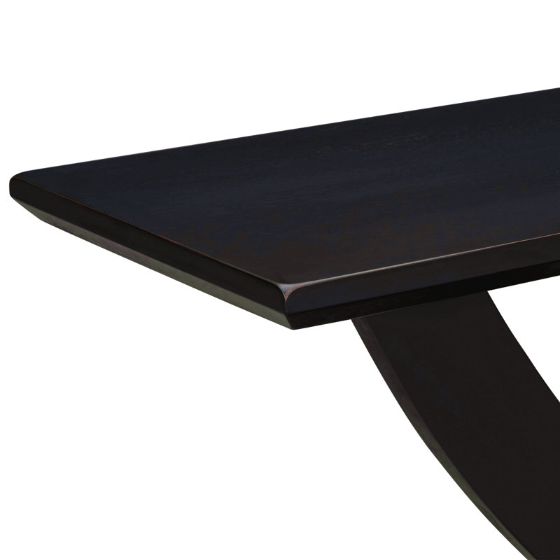 Console Mirod de 57 po avec pieds croisés, fabrication robuste et espace, Noir