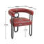 Chaise d'appoint rembourrée, chaise de salle à manger, fauteuil de cuisine avec structure en métal-2080619901-2098791221