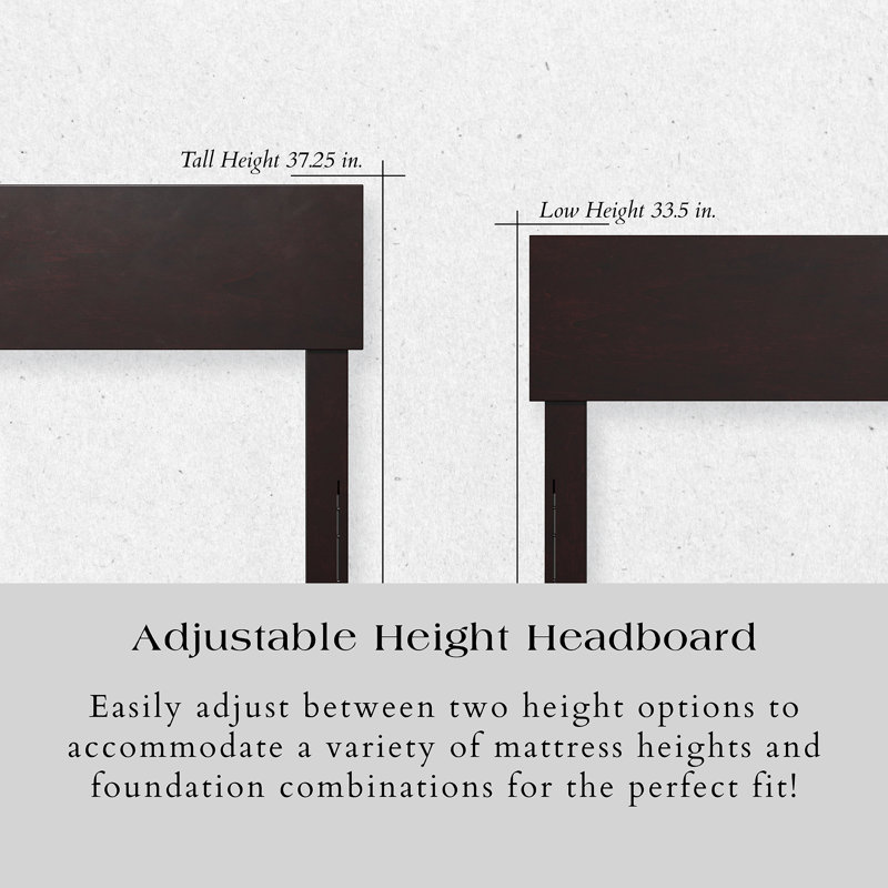 Anndee Solid Wood Platform Bed, Espresso