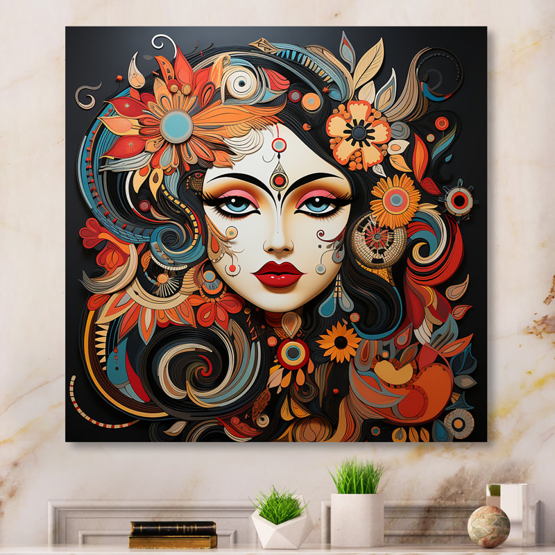 - Impression d'art mural en métal Hinduisim, H 16 po x l 16 po x P 1 po