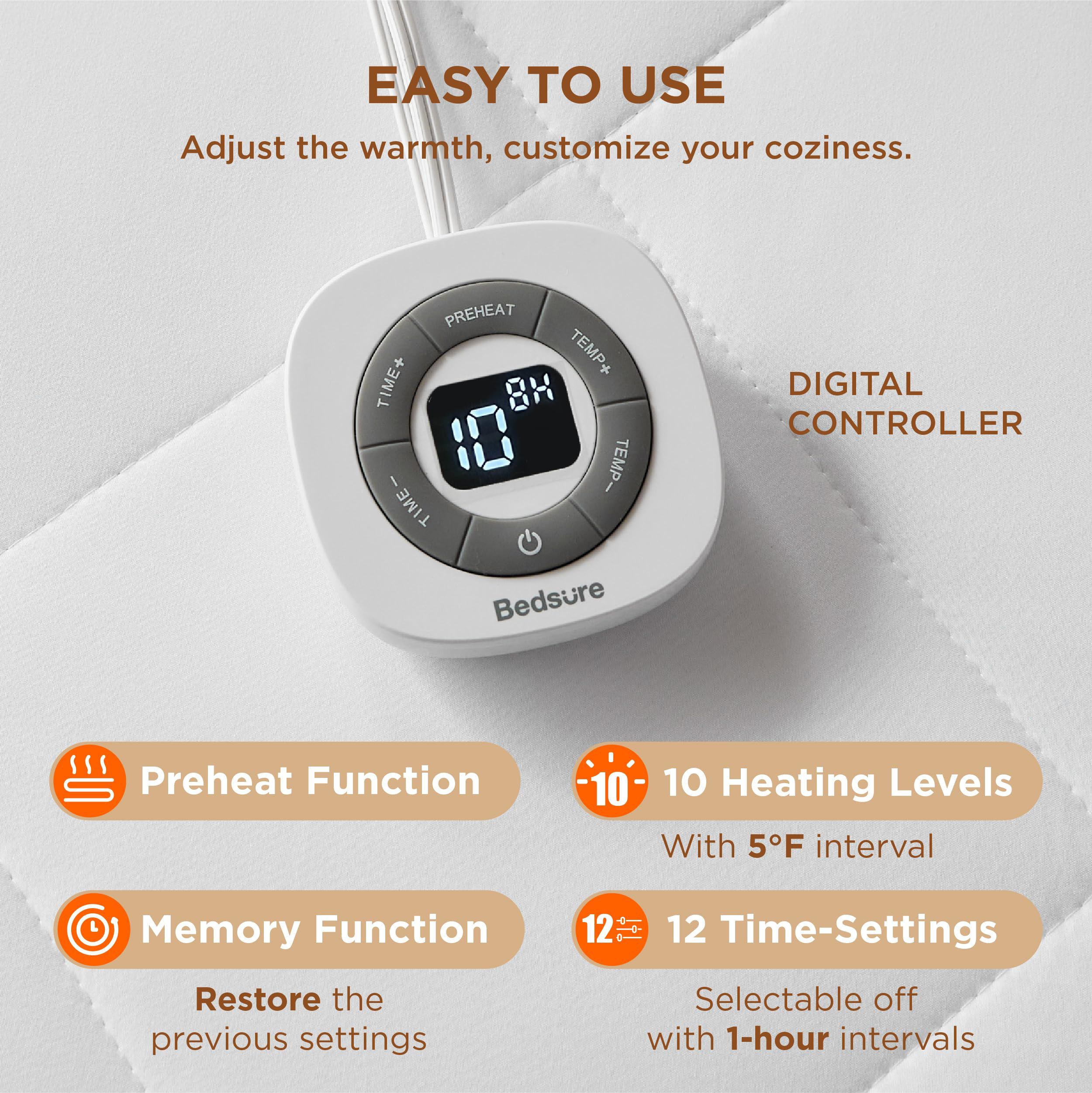 Bedsure Heated Brushed Mattress Pad Wayfair