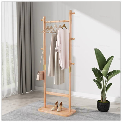 Eco-Friendly Solid Wood Hanger Set, Easy to Assemble, Elegant and Stylish for Bedroom and Living Room
