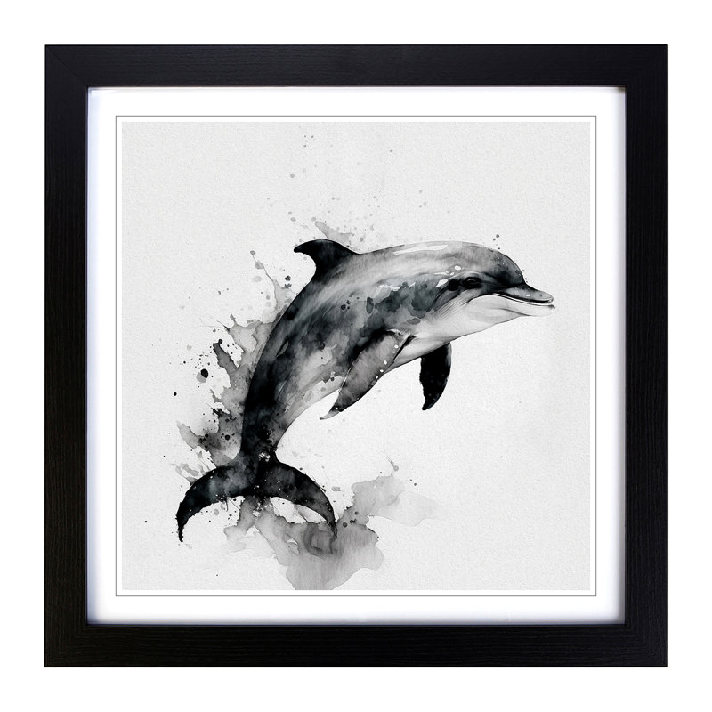 Single Picture Frame Print on Wood, Black