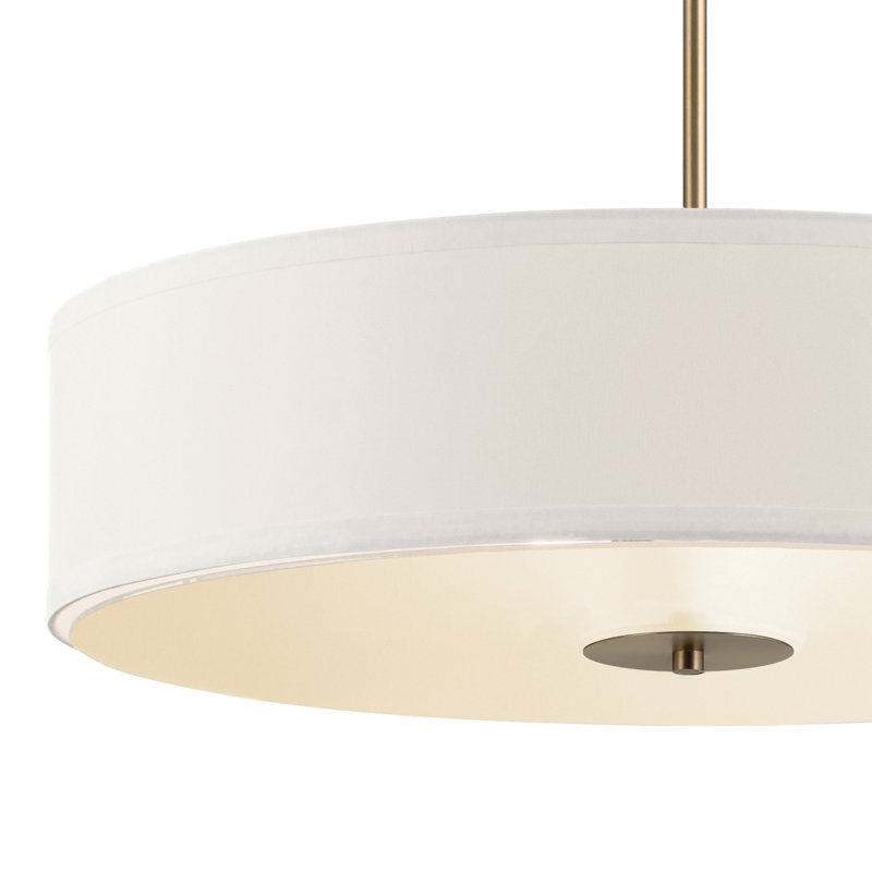 3 - Light Satin Black Drum Pendant, 41.5" H x 20" W x 20" D, Classic Bronze