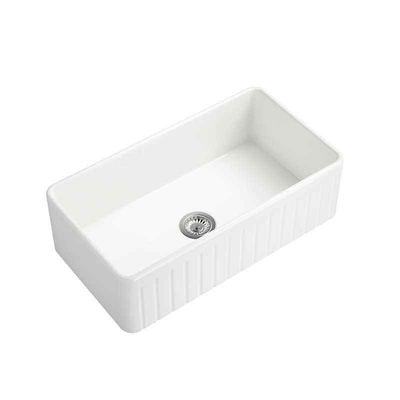 Évier de cuisine à tablier profond Farmhouse Sink, Blanc