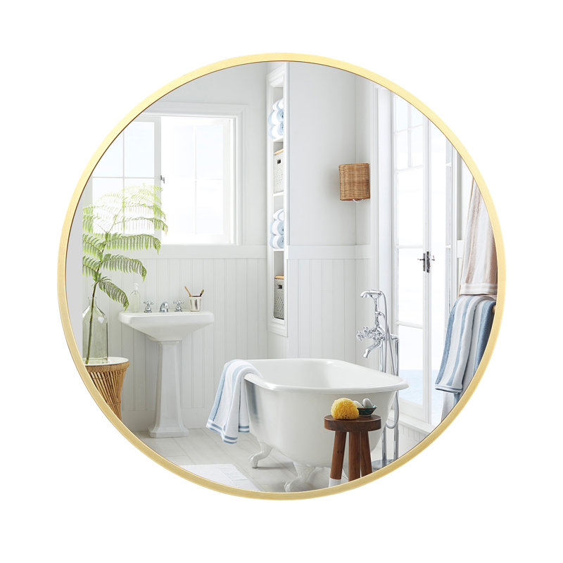 Miroir de salle de bain haute définition, Doré, 20 po x 20 po