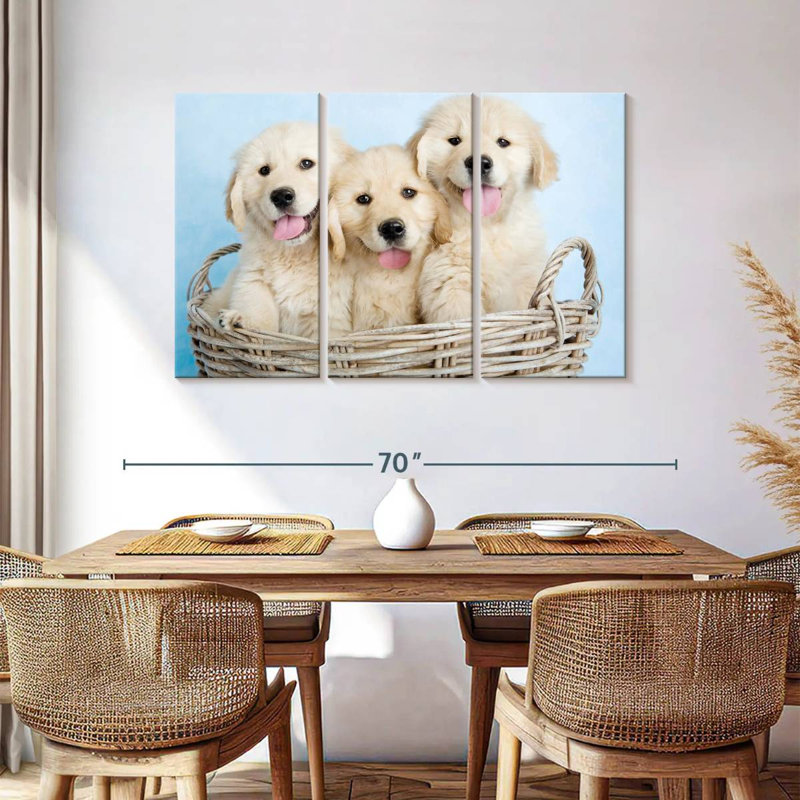 Brampt Buffy Biskit And Beau, 36" H x 57" W
