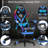Hoffree Massage Ergonomic Gaming Chair with Bluetooth Speakers and RGB LED Lights-100105950