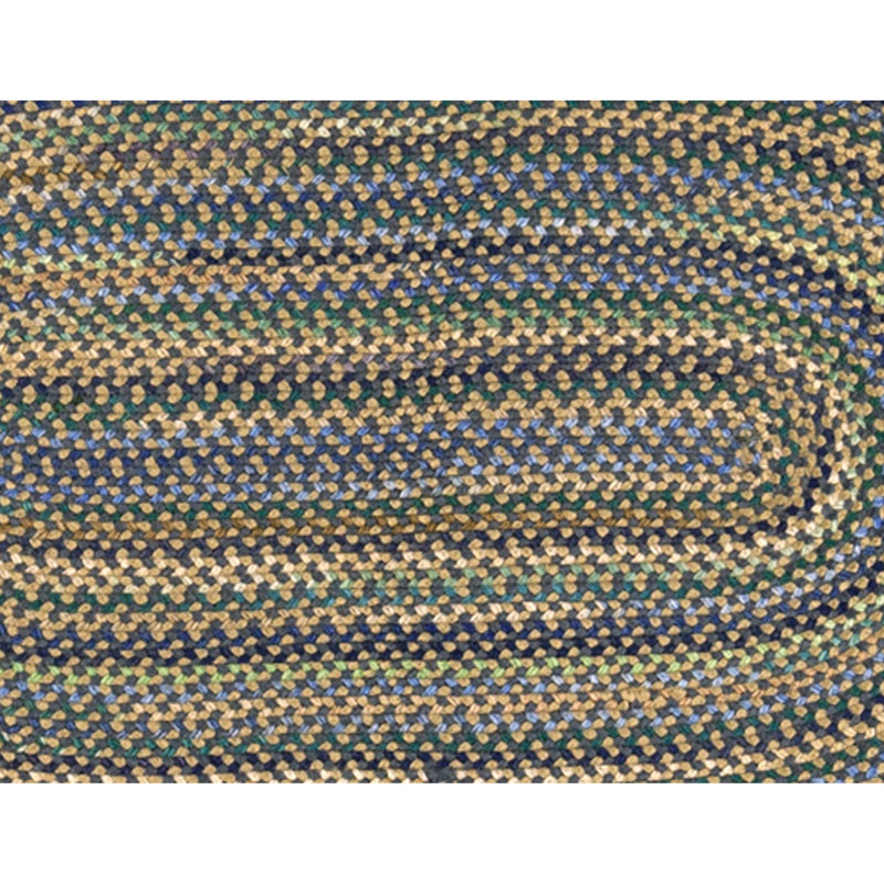 Hand Knotted Wool Area Rug in Blue