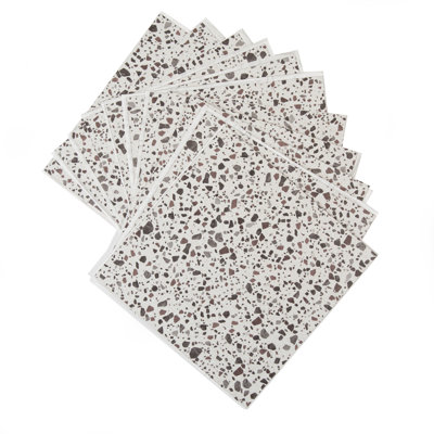 Deavon Terrazzo 30.48cm x 30.48cm Self-adhesive Vinyl Floor Tile