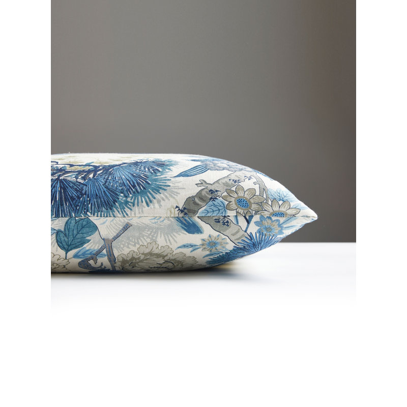 Shenyang Floral Square Pillow Cover & Insert, Blue