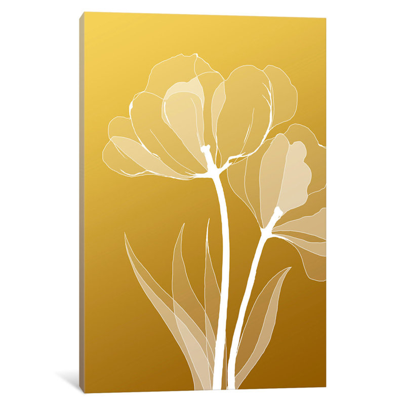 « floral vi », impression sur toile, H 40 po x l 26 po x P 1,5 po, Toile tendue, Pas de tapis