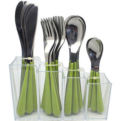 Exzact 24 Piece Stainless Steel Cutlery Set, Service for 6