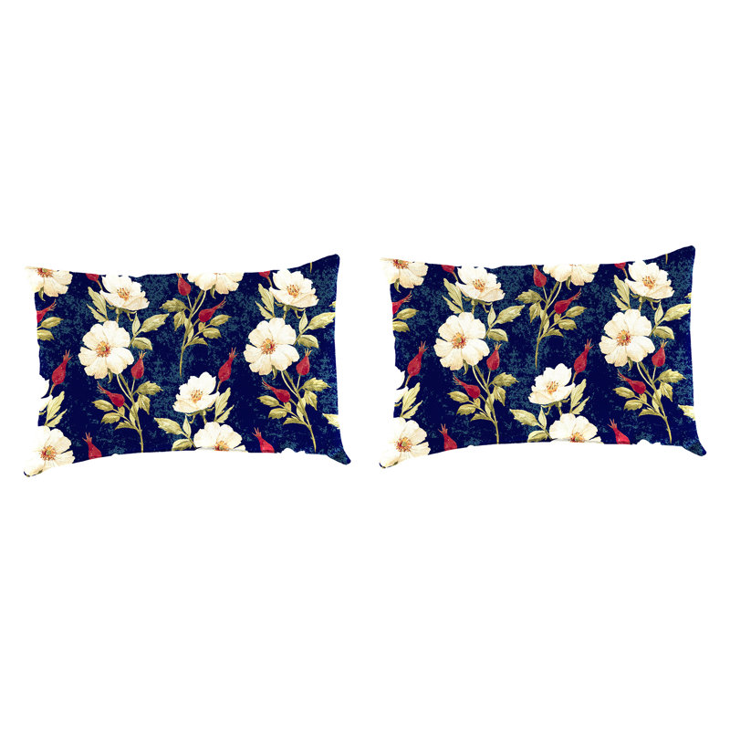 East Urban Home - Piece Cushion, Blue/White/Red
