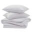 4-Piece Striped High Quality Duvet Cover Set with Fitted Sheet & 2 Pillowcases -116724607-116724615
