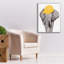 Toile épique «Construction Elephant» par Rachel Nieman, 26 po x 34 po
