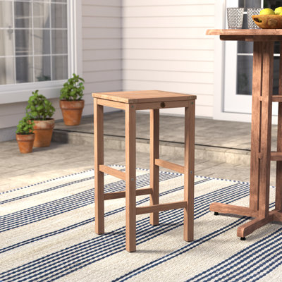 Clegg 30" Teak Patio Bar Stool