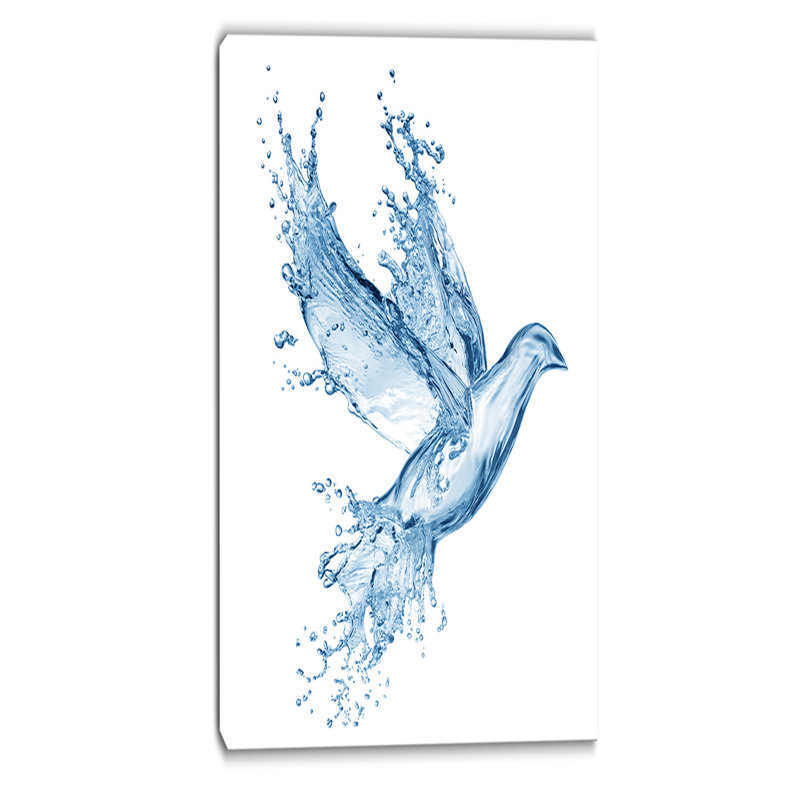 "colombe from water splashs" , impression sur toile tendue, H 40 po x l 20 po