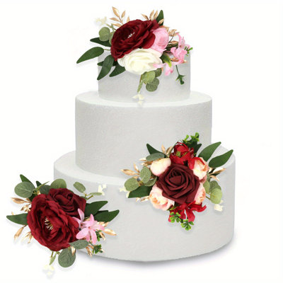 3 pièces de décoration de gâteau de mariage