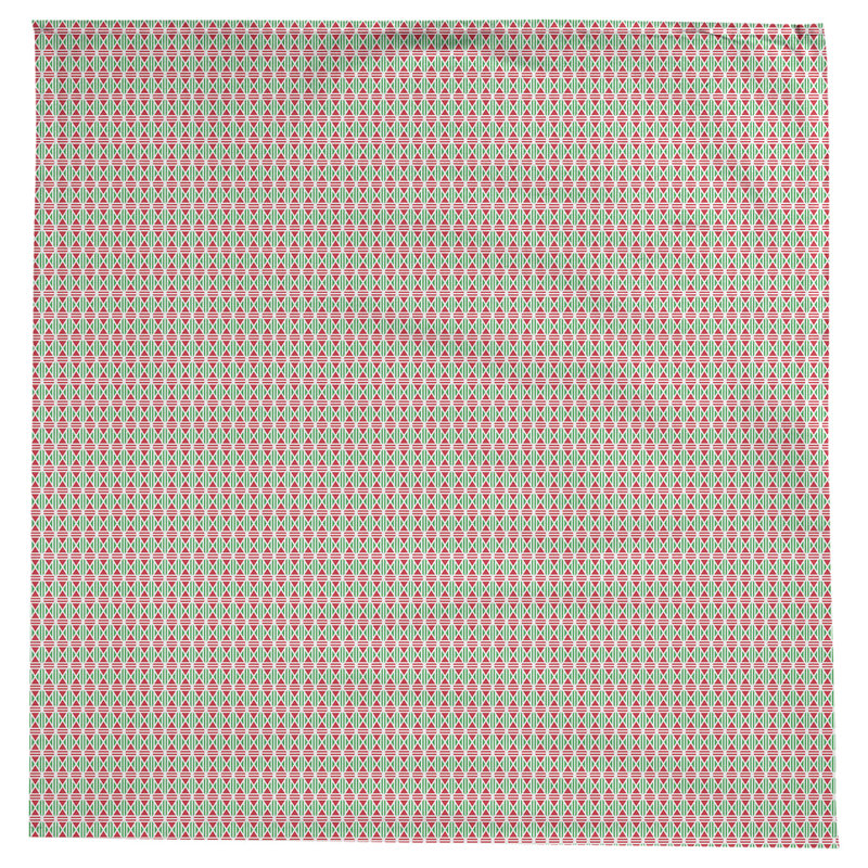 Festive Hol Tablecloth, 58" L x 58" W, Green/Maroon
