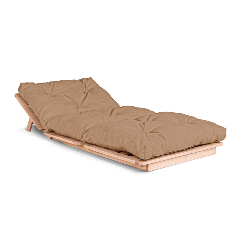Cadynce Single 203cm Upholstered Futon, Beige