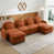 Orange+4Seat+2Ottoman