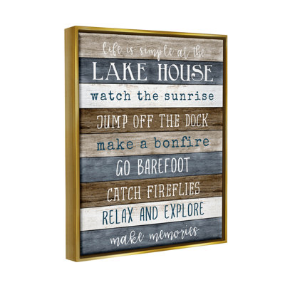 «Life Is Simple Lake House List», estampe numérique par Natalie Carpentieri