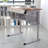 Adjustable Drawing and Drafting Table with Pewter Frame and Lower Supply Tray-2010735608