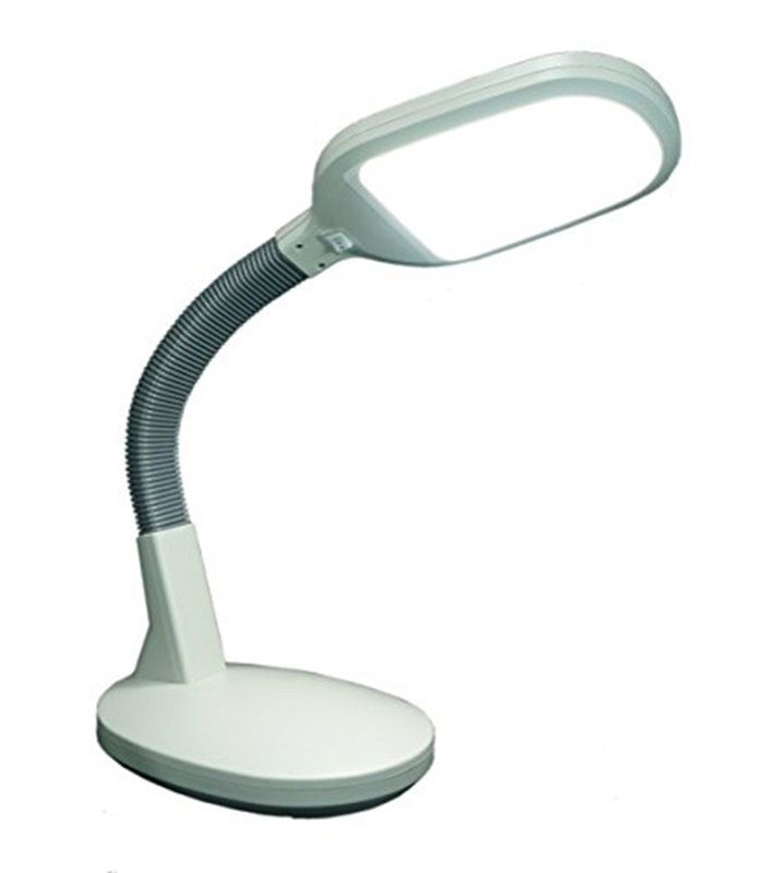 Justice Adjustable Desk Lamp, Gray