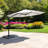 3.5m LED Cantilever Over Hanging Parasol - 56 LED strip lights This parasol is made using Polyester Fabric which has a Weather-Proof Coating & UPF Sun Protection Level 50-35633914