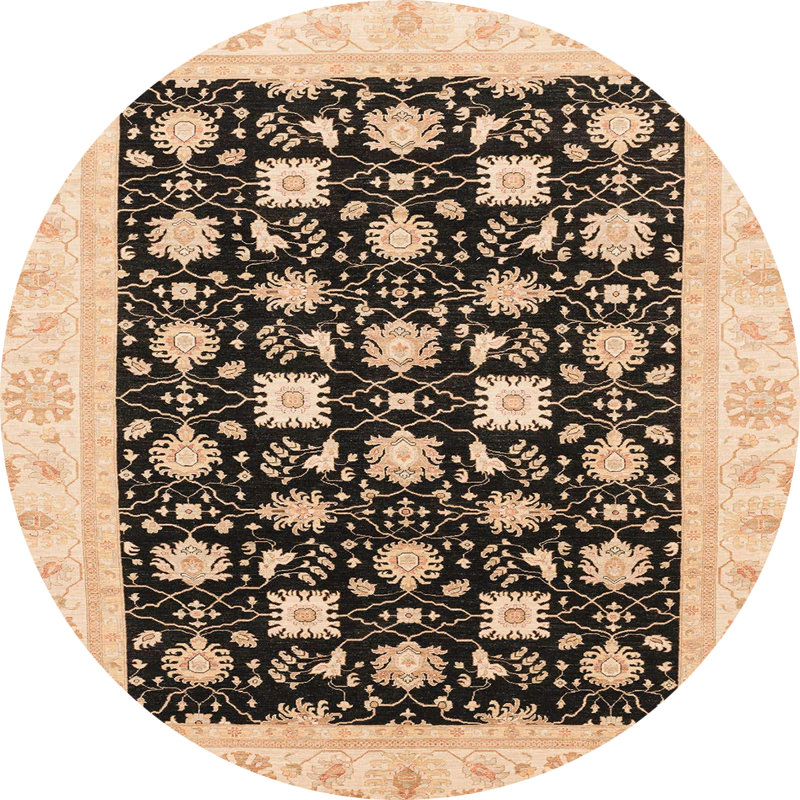 Abstract Indoor Rug, Round 6'