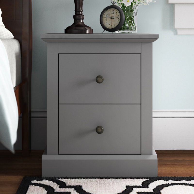 Irizarry 18'' W Particle Board / Chipboard Nightstand, Smokey