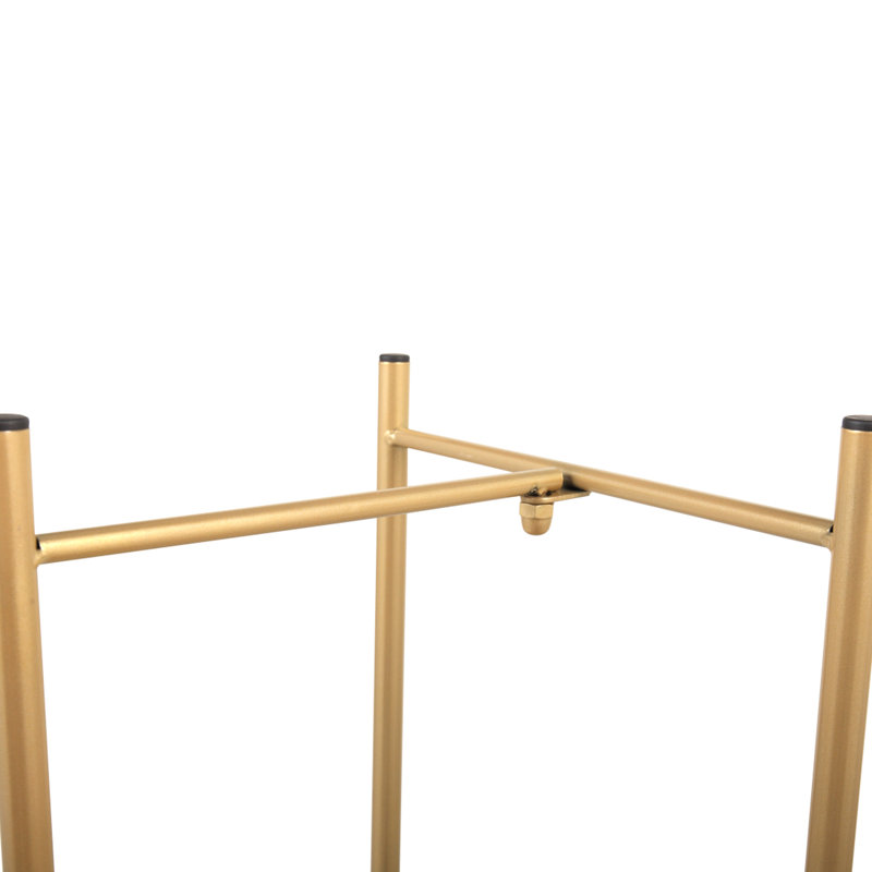 Support à plantes polyvalent en métal doré 2 pliable pour économiser de l'espace, intérieur et extérieur, support moderne en métal, pour différentes utilisations