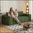 78.8" 3Setaser Sofa,Corduroy Fabric,Deep Seat Couches,Comfy Loveseat Sofa,No Assembly,1Pcs For Living Room, Bedroom,Conference Room ,Apartment,Green-417388951