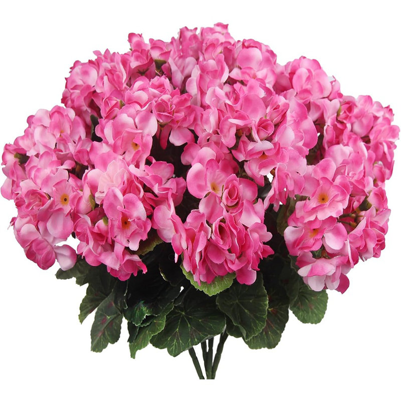 Fleurs artificielles de géraniums artificiels pour l'extérieur