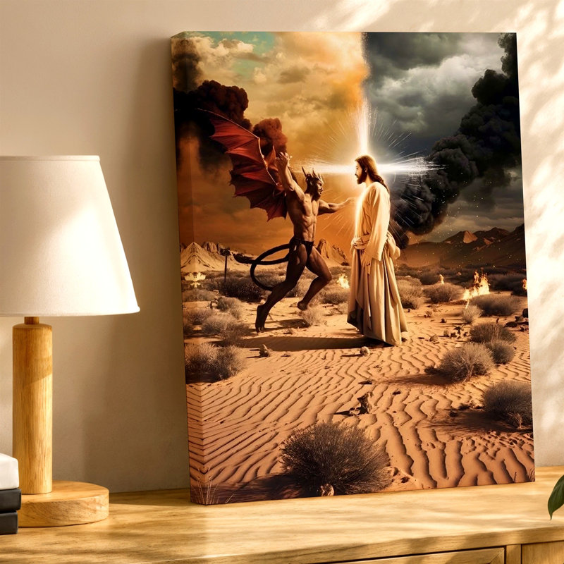 Reproduction d'art sur toile Jésus, H 20 po x l 16 po